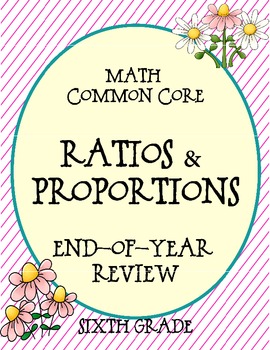 Preview of Ratios & Proportions Math Common Core Spiral Review