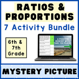 Preview of 6th 7th ⭐ Ratios & Proportions ⭐ Math Digital Activity Choice Board | TEST PREP
