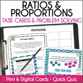 Ratios & Proportions Print and Digital Math Task Cards | F