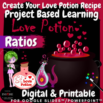 Preview of Ratios & Proportions Valentine’s Day Math Project Based Learning PBL Love Potion