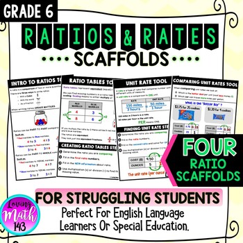 Preview of Ratios and Rates: 6th Grade Math Scaffolds