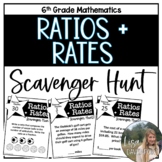 Intro to Ratios and Rates Scavenger Hunt for 6th Grade Math