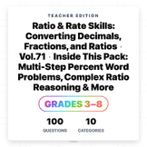 Ratios & Rates: Complex percent increase and decrease complex percent increase d