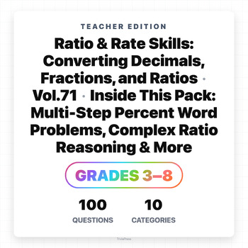 Preview of Ratios & Rates: Complex percent increase and decrease complex percent increase d