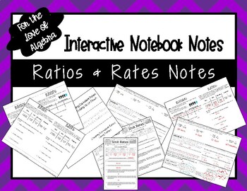 Preview of Ratios & Rates Notes