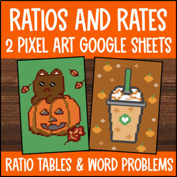 Preview of Ratios & Rates Pixel Art | Equivalent Ratios | Google Sheets | Ratio Tables