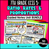 Ratios, Rates, Proportions Guided Notes | 7th Grade | Prop