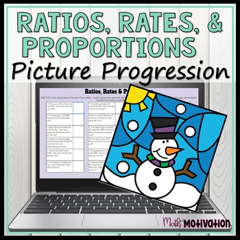 Preview of Ratios, Rates, & Proportions Winter Progression Art