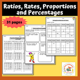 Ratios,Rates,Proportions and Percentages (with word problems)