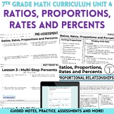Ratios, Rates, Proportions and Percents Unit : 7th Grade M