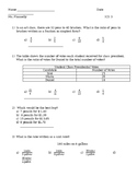 Ratios, Rates, Unit Price/Rate