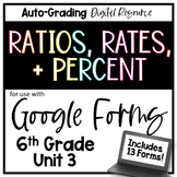 Ratios, Rates, and Percent - 6th Grade Math Google Forms Bundle