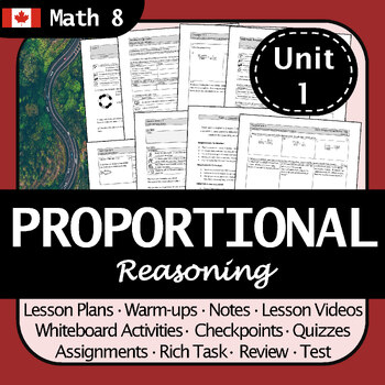 Preview of BC Math 8 Proportional Reasoning Unit: Engaging and Real-World Connections