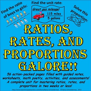 Preview of Ratios, Rates, and Proportions Galore