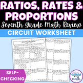 Ratios, Rates and Proportions Worksheet Self Checking Acti