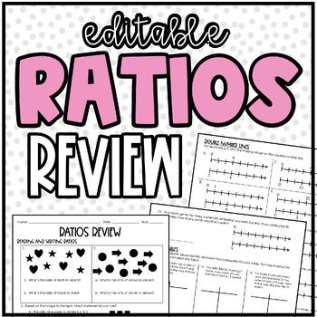 Preview of Ratios Review (Editable) | 6th Grade Math