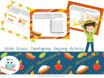 Preview of Ratios Review Thanksgiving Activity