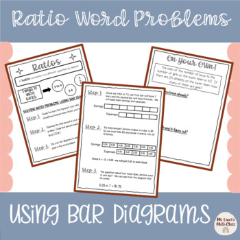 Preview of Ratios - Solve Word Problems Using Bar Diagrams