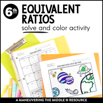 equivalent ratios solve and color by maneuvering the middle tpt