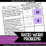 Ratio Word Problems | Interactive Solve and Snip® | TEKS 6