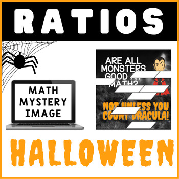 Preview of Ratios Word Problems | Halloween | Math Mystery Picture Digital Activity