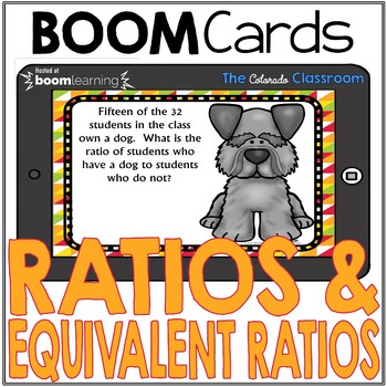 Preview of Ratios and Equivalent Ratios BOOM Cards Internet Activity