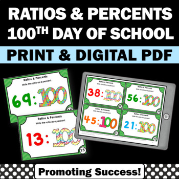 Preview of Ratios Percent 6th Grade Morning Work 100th Day of School Activities 5th Grade