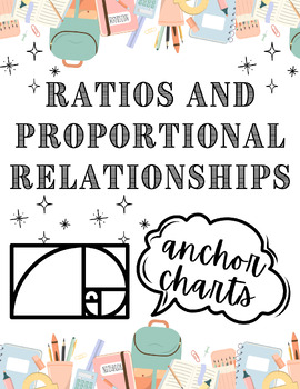 Preview of Ratios and Proportional Relationships Anchor Chart Bundle
