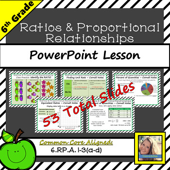 Preview of Ratios and Proportional Relationships Lesson & Cornell Notes