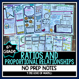 Ratios and Proportional Relationships No Prep Note Bundle