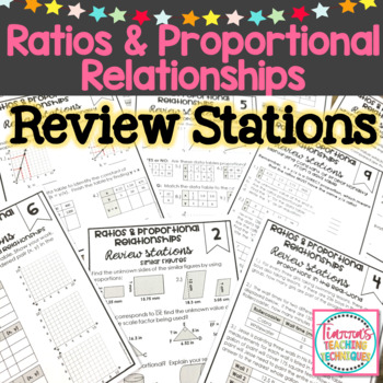 Preview of Ratios and Proportional Relationships Review Stations