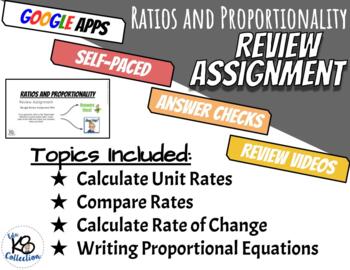 Preview of Ratios and Proportionality - Review (digital) Assignment