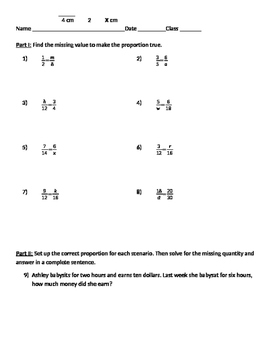 Preview of Ratios and Proportions 03 - Solving Proportions without Cross Multiplication