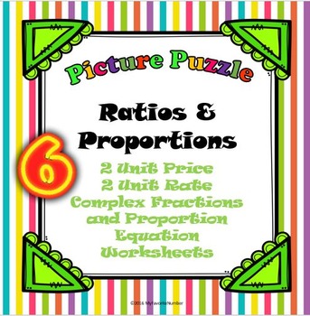 Preview of Ratios and Proportions 6 Picture Puzzle Bundle!