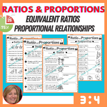 Preview of Ratios and Proportions Activity | Equivalent Ratios | Proportional Relationship