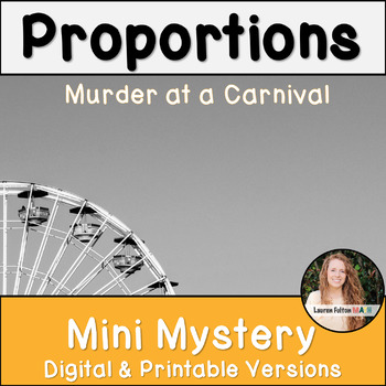 Preview of Ratios and Proportions Activity Murder Mystery with Proportional Relationships