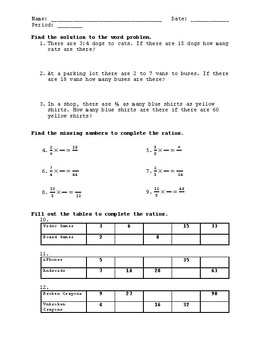 review of proportions homework 1 answer key