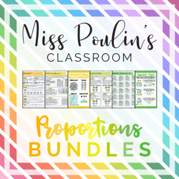 Preview of Ratios and Proportions Bundle: Word and Anchor Posters, Guided Notes, Objectives