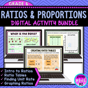 Preview of Ratios and Proportions Digital Activities {BUNDLE} for use with Google Slides™