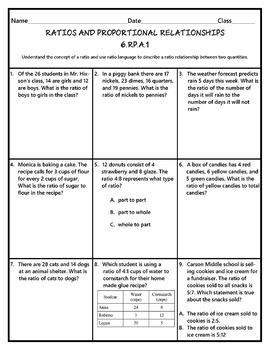 homework 1 3 applications of ratios