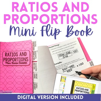 Preview of Ratios and Proportions Mini Tabbed Flip Book for 7th Grade Math
