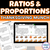 Ratios and Proportions Thanksgiving Math Digital Activity 