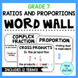 Ratios and Proportions Word Wall - Grade 7