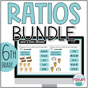 Preview of Ratios and Rates 6.RP Digital BUNDLE 6th Grade Google Digital Learning