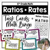 Ratios and Rates - 6th Grade Math Task Cards and Bingo