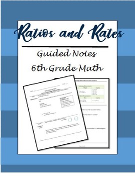 Preview of Ratios and Rates Guided Notes Bundle