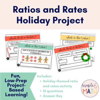 Preview of Ratios and Rates Holiday/Christmas Project