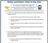 Ratios and Rates: Litter in the USA