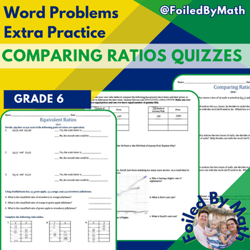 Preview of Ratios and Rates: Quizzes
