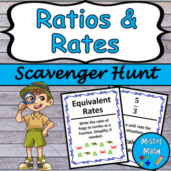 Preview of Ratios and Rates Scavenger Hunt